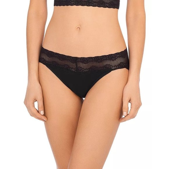 NATORI Bliss Perfection V-Kini Panties in Black - NWT - One Size - Picture 1 of 4